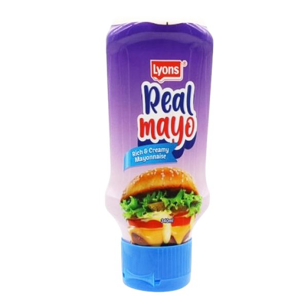 LYONS REAL MAYONNAISE TOP DOWN 340ML