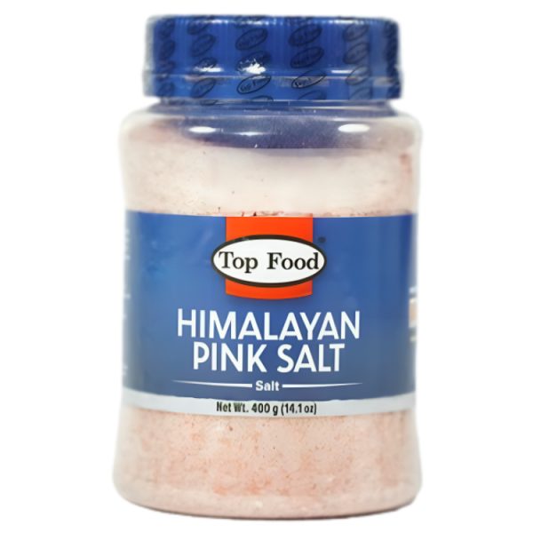TOP FOOD HIMALAYAN PINK SALT JAR 400GM
