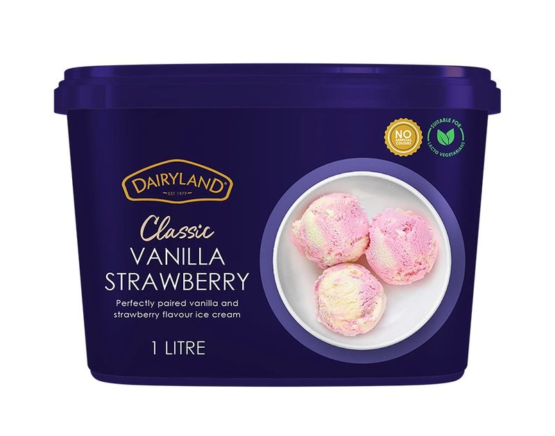 DAIRYLAND VANILLA STRAWBERRY 4LTR
