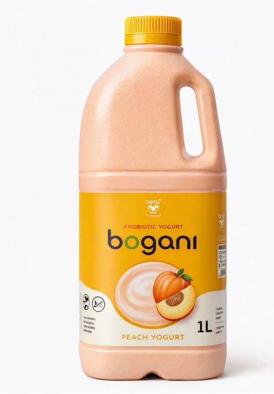 BOGANI PROBIOTIC YOGHURT PEACH 1L