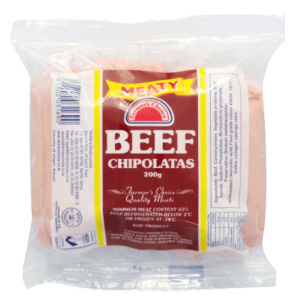 HALAL BEEF CHIPOLATAS 200GM