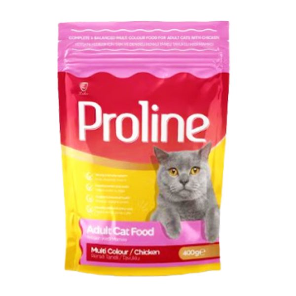 PROLINE ADULTS CAT FOOD MULTI COLOUR CHICKEN 400G