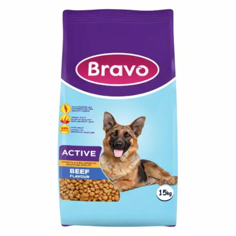 BRAVO ACTIVE BEEF FLAVOUR 8KG