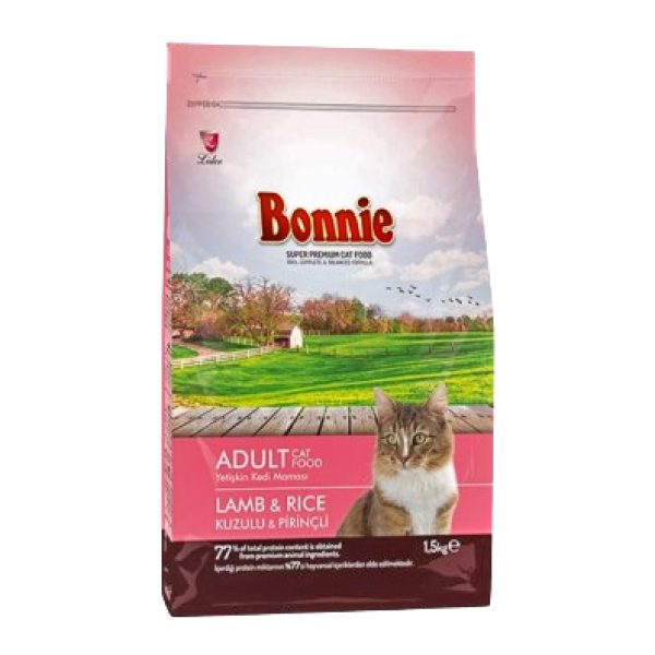 BONNIE ADULT CAT FOOD LAMB & RICE 1.5KG