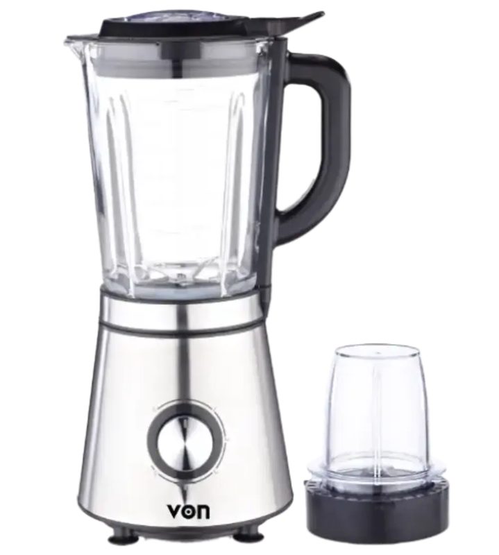 VON BLENDER VBG601BLX 600W GLASS JAR STAINLESS STEEL