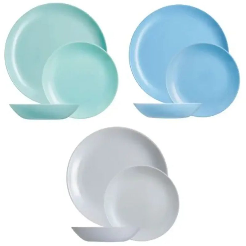 LUMINARC OPAL TIMELESS PLAIN 12PC DINNER SET
