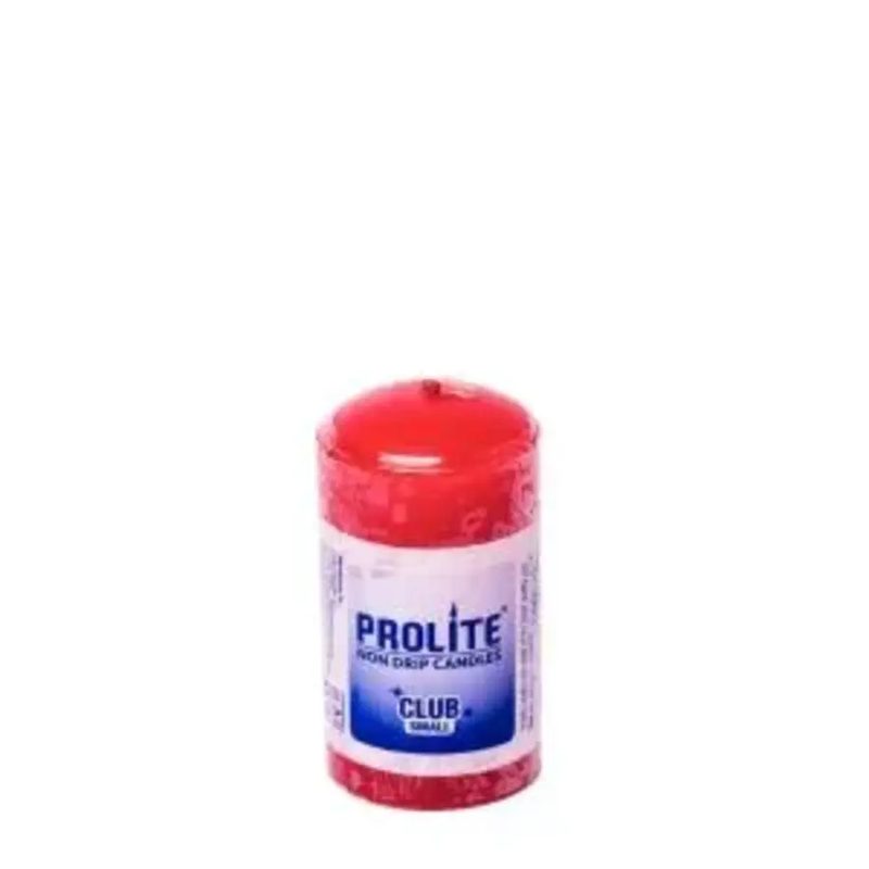 PROLITE FANCY CANDLE CLUB SMALL RED 1PC