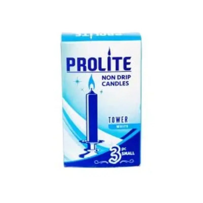PROLITE FANCY CANDLE TIVOLI LARGE WHITE 2PCS