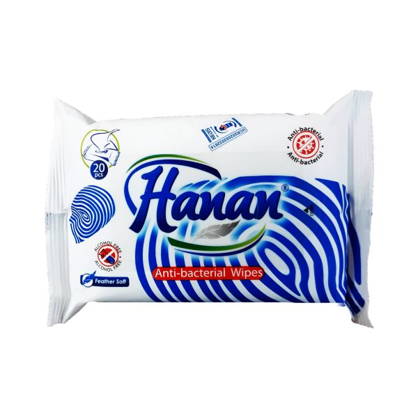 HANAN ANTIBACTERIAL WIPES 20'S