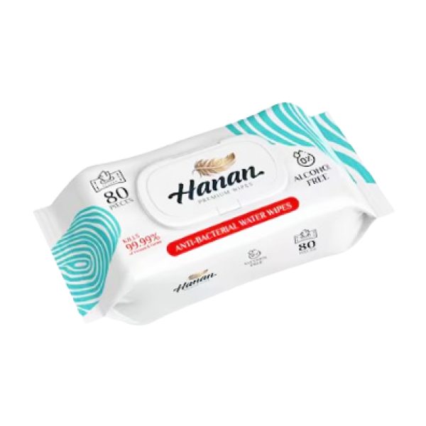 HANAN ANTIBACTERIAL WIPES 80'S