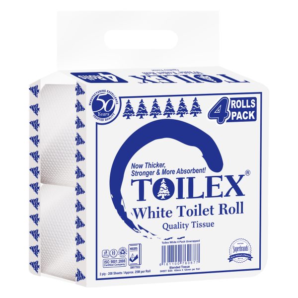 TOILEX TISSUE WHITE 4PACK