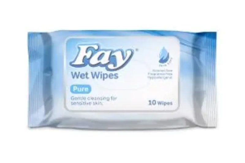 FAY WET WIPES PURE 10'S