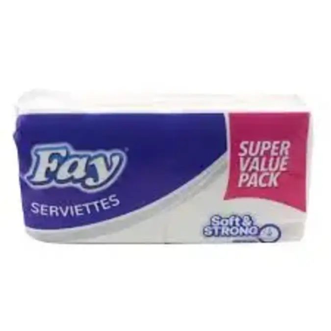 FAY SERVIETTE VALUE PACK 200'S WHITE