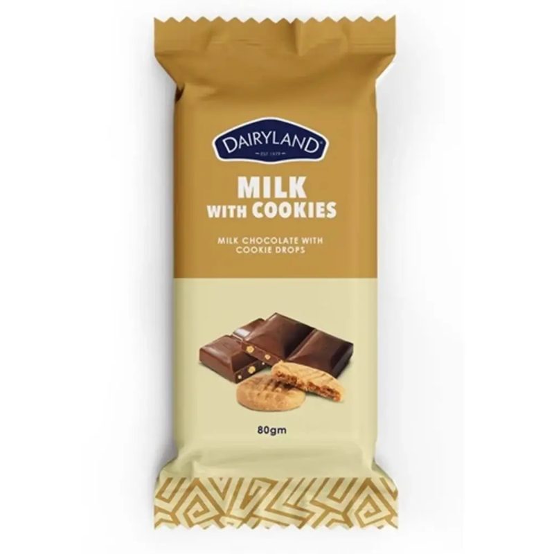 DAIRYLAND MILK WITH COOKIES CHOCOLATE 80GM