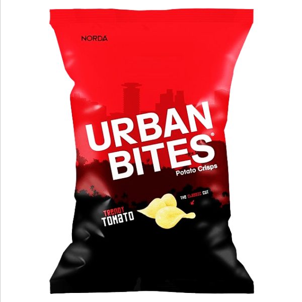 URBAN BITES POTATO CRISPS TRENDY TOMATO 120GM