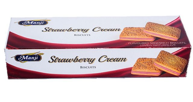 MANJI STRAWBERRY CREAM BISCUITS 160GM