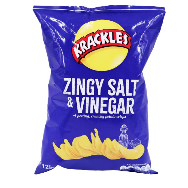 KRACKLES ZINGY SALT & VINEGAR 125GM