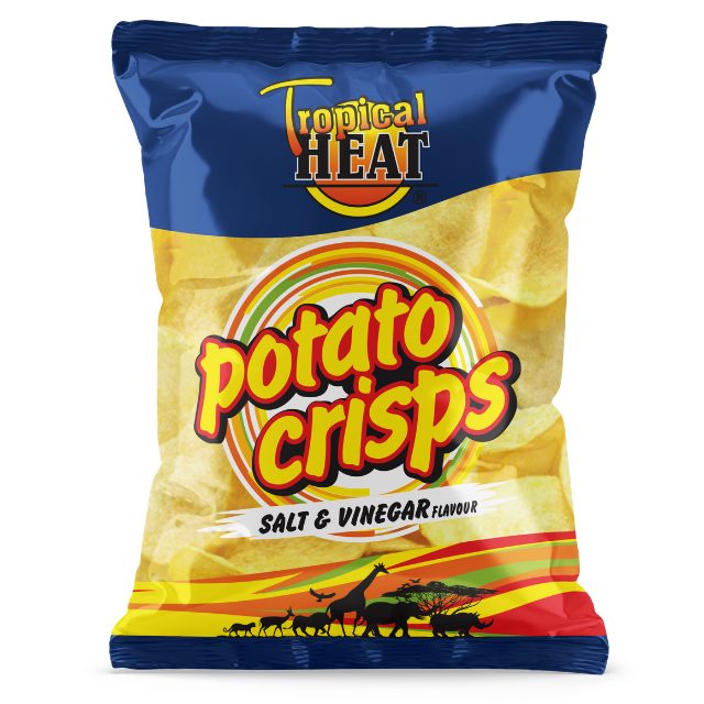 TROPICAL HEAT SALT & VINEGAR CRISPS 200GM