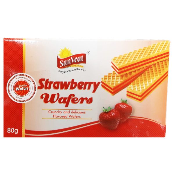 SUNVEAT WAFER STRAWBERRY 80GM