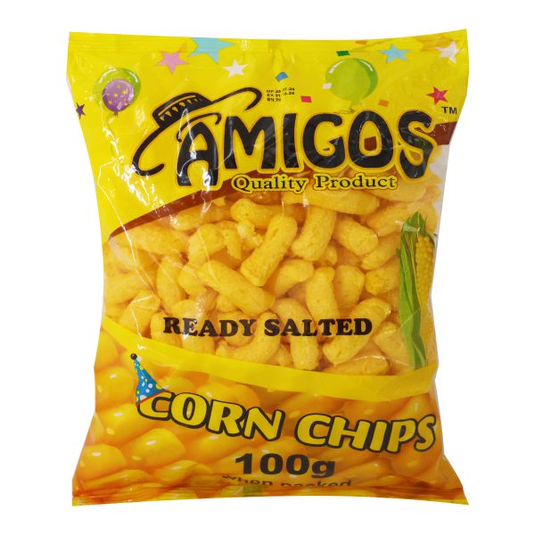 AMIGOS CORN CHIPS READY SALTED 100G