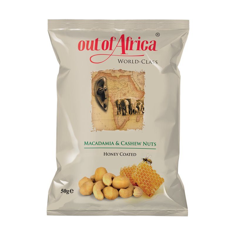 OUT OF AFRICA CASHEW NUTS HONEY COATED 50G