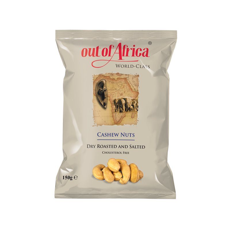OUT OF AFRICA CASHEW NUTS HONEY COATED 150G