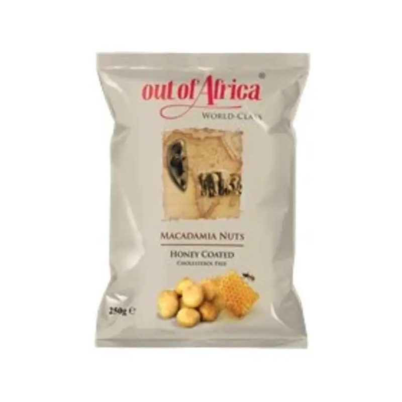 OUT OF AFRICA CASHEW NUTS HONEY COATED 250G