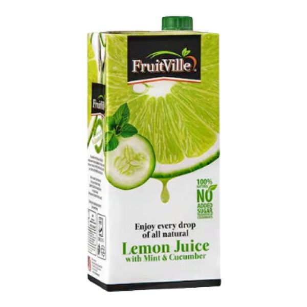 FRUITVILLE LEMON WITH MINT & CUCUMBER 1LTR