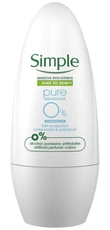 SIMPLE PURE ANTIPERSPIRANT ROLL-ON 45ML
